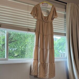 Show Me Your MuMu Champagne Maxi Dress